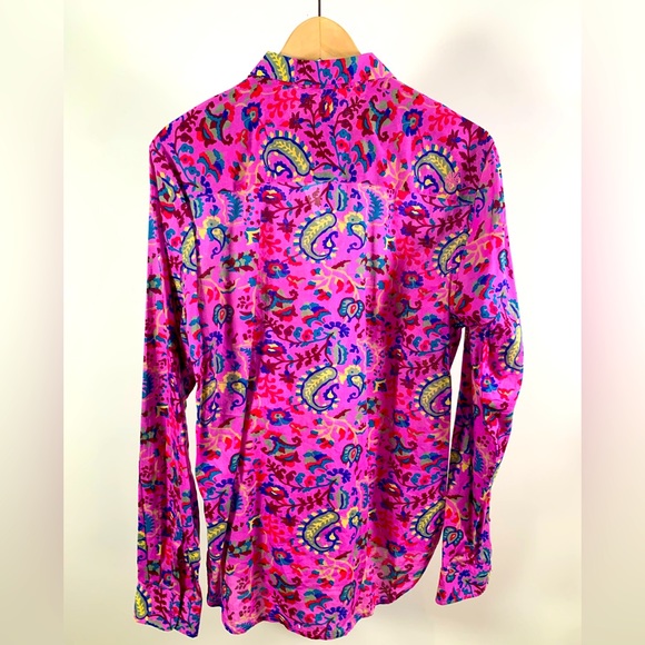 Ganesh men’s button Down pink patterned dress shirt - Picture 3 of 3